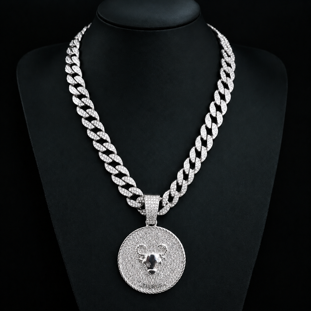 Zodiac Sign Cuban Chain Necklace – Exquisite, Stylish Gold-Plated Pendant📿🍀
