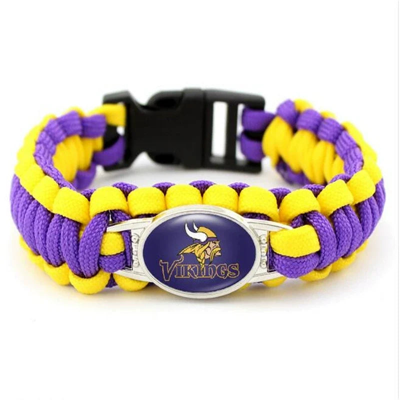🏈 NFL Team Paracord Bracelet – Adjustable Sports Fan Gift with Team Logo📿🍀