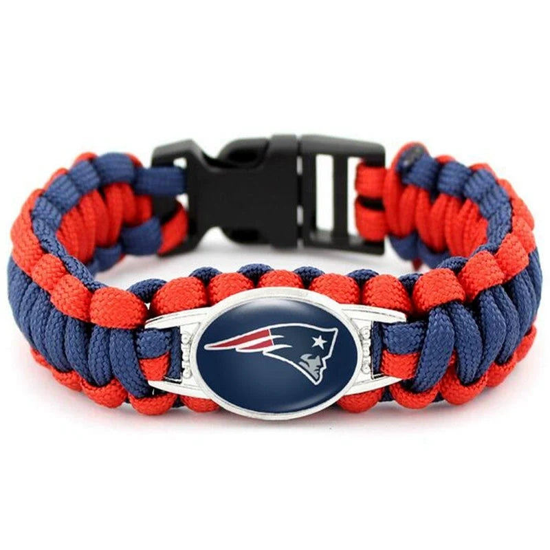 🏈 NFL Team Paracord Bracelet – Adjustable Sports Fan Gift with Team Logo📿🍀