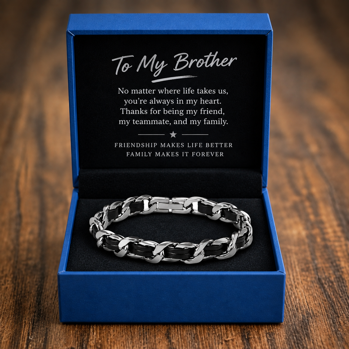 Premium Cuban-Style Titanium Steel & Leather Bracelet — Sophisticated Style for Men📿🍀