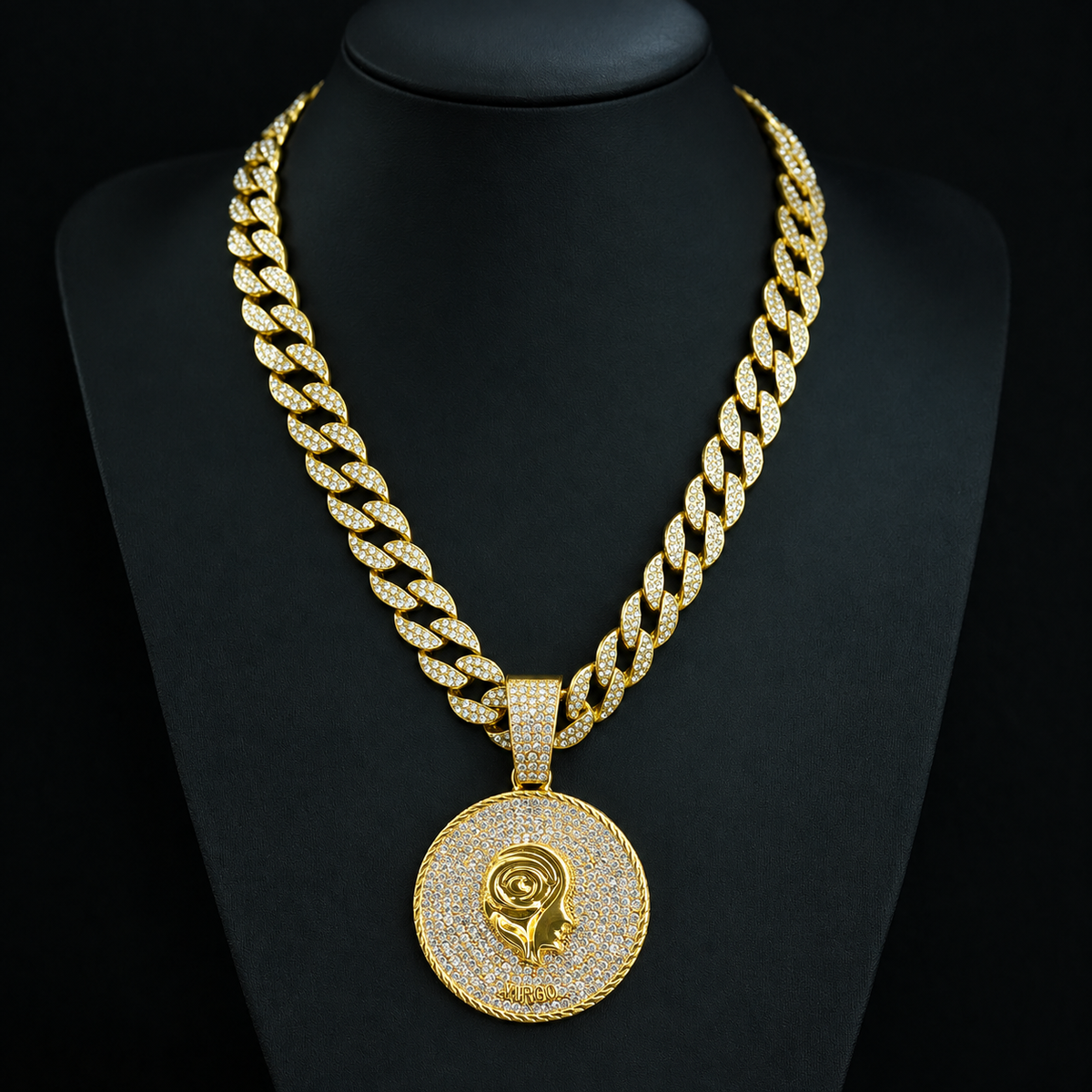 Zodiac Sign Cuban Chain Necklace – Exquisite, Stylish Gold-Plated Pendant📿🍀