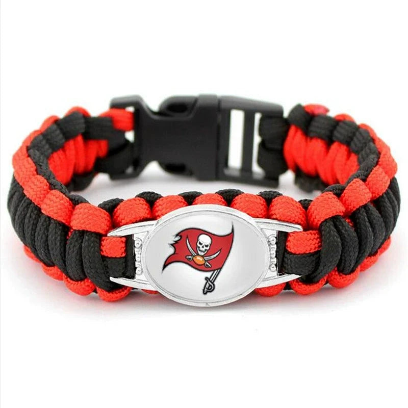 🏈 NFL Team Paracord Bracelet – Adjustable Sports Fan Gift with Team Logo📿🍀