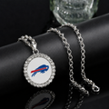🏈NFL 32-Team Round Rhinestone-Accented Time Gem Necklace📿🍀