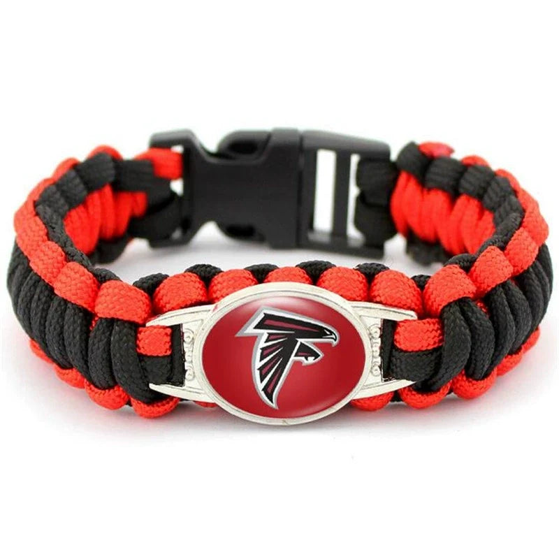 🏈 NFL Team Paracord Bracelet – Adjustable Sports Fan Gift with Team Logo📿🍀