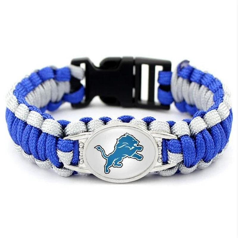 🏈 NFL Team Paracord Bracelet – Adjustable Sports Fan Gift with Team Logo📿🍀