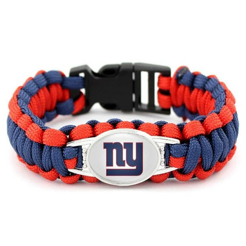 🏈 NFL Team Paracord Bracelet – Adjustable Sports Fan Gift with Team Logo📿🍀