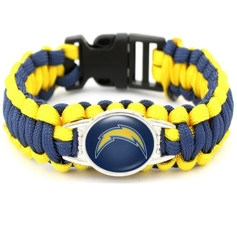 🏈 NFL Team Paracord Bracelet – Adjustable Sports Fan Gift with Team Logo📿🍀