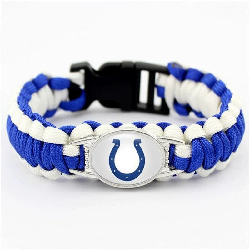 🏈 NFL Team Paracord Bracelet – Adjustable Sports Fan Gift with Team Logo📿🍀
