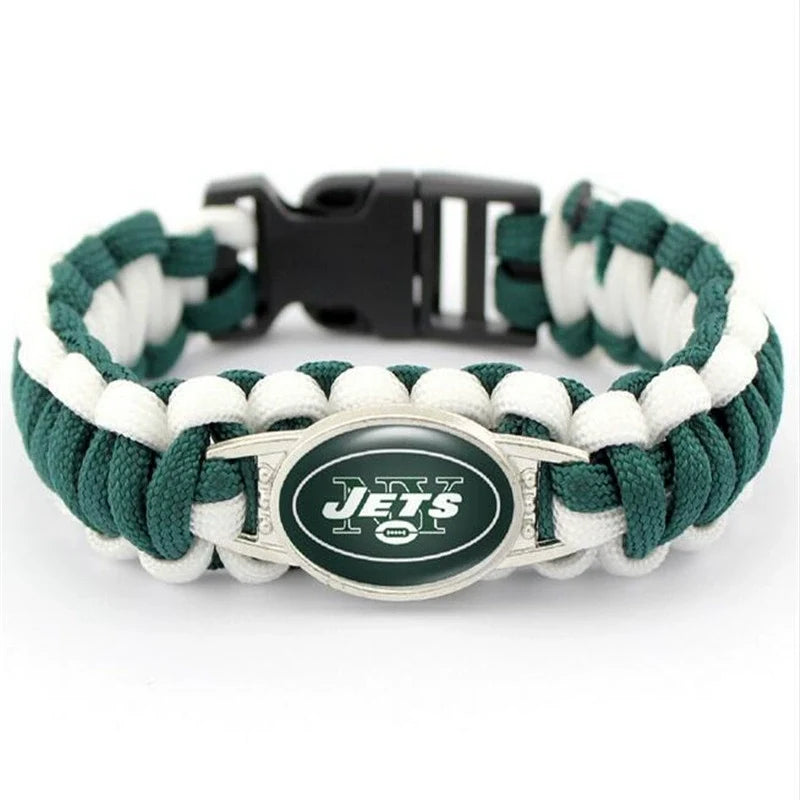 🏈 NFL Team Paracord Bracelet – Adjustable Sports Fan Gift with Team Logo📿🍀