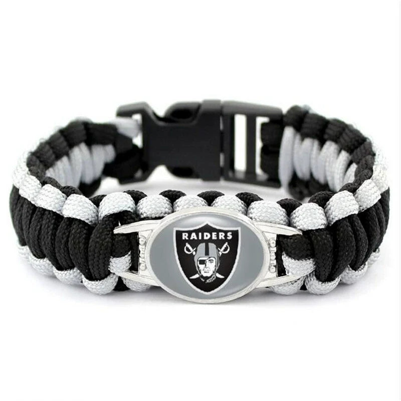 🏈 NFL Team Paracord Bracelet – Adjustable Sports Fan Gift with Team Logo📿🍀