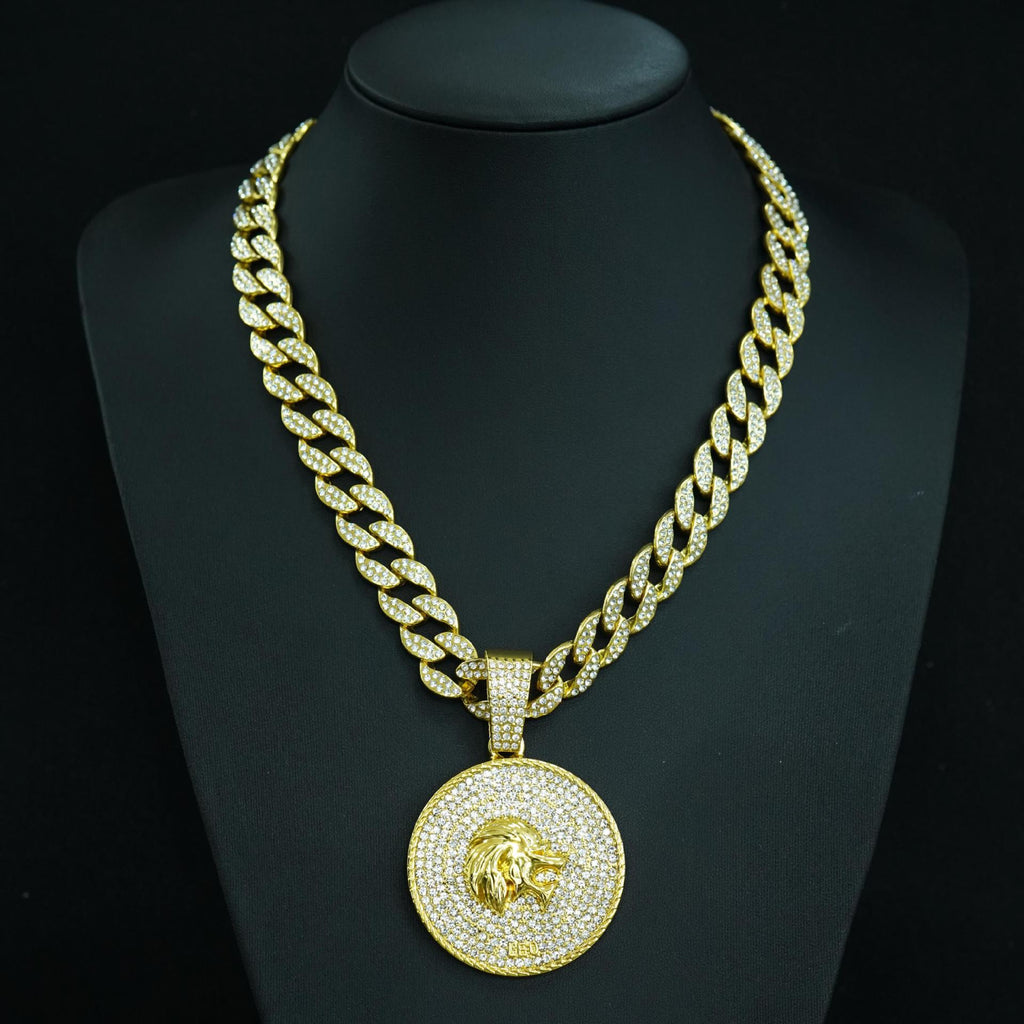 Zodiac Sign Cuban Chain Necklace – Exquisite, Stylish Gold-Plated Pendant📿🍀