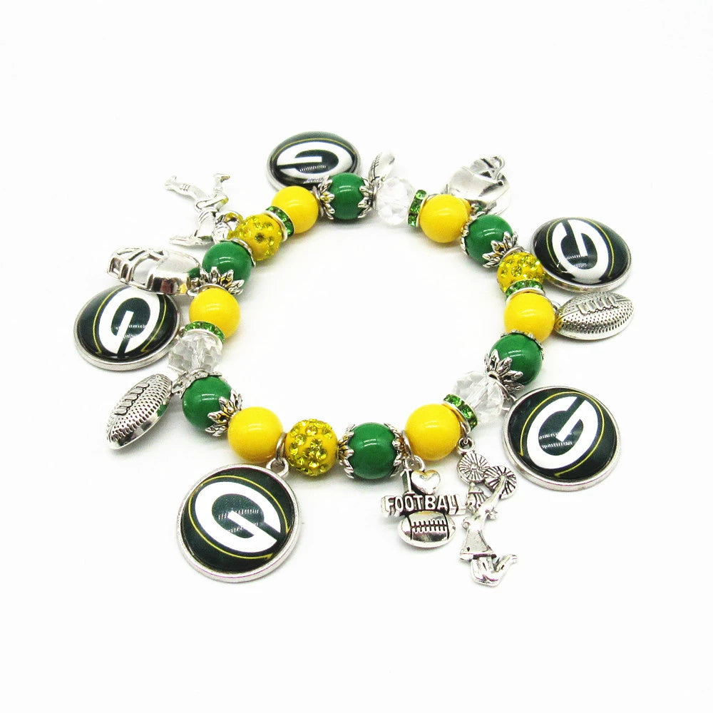 🏈 Designed for 32 NFL teams — Team-themed beaded bracelets 📿🍀