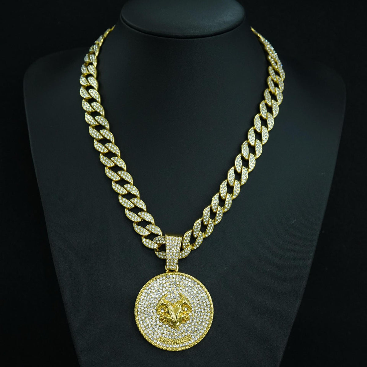 Zodiac Sign Cuban Chain Necklace – Exquisite, Stylish Gold-Plated Pendant📿🍀