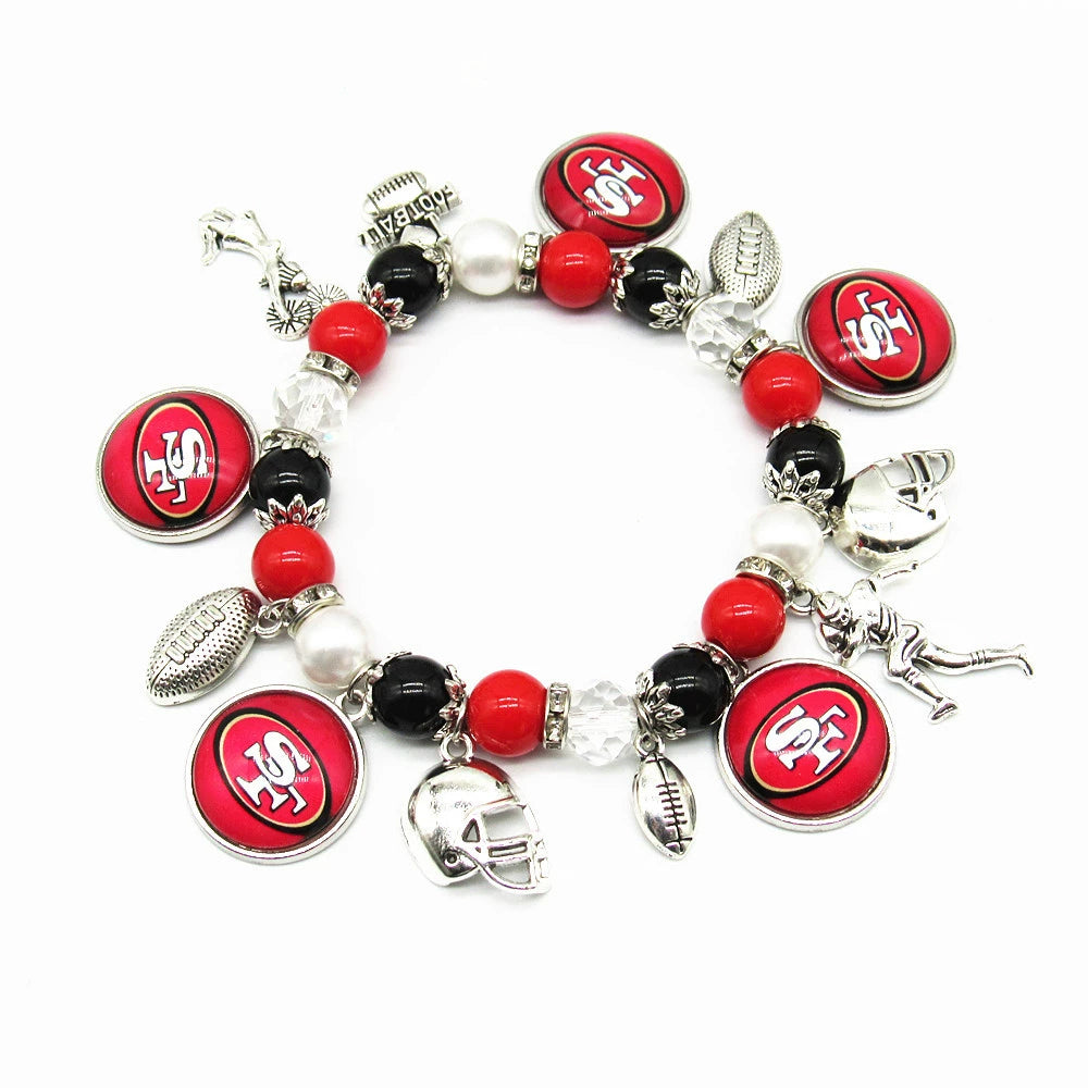 🏈 Designed for 32 NFL teams — Team-themed beaded bracelets 📿🍀