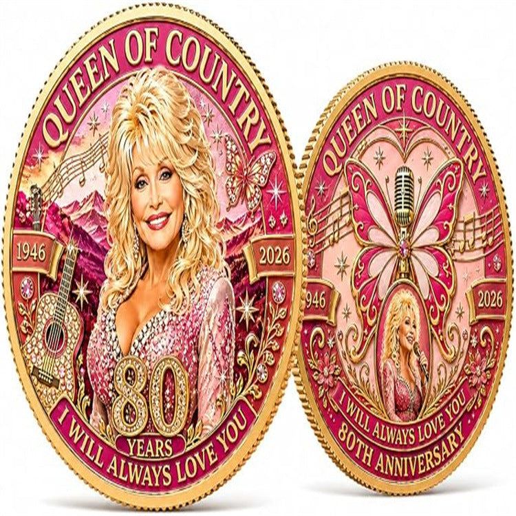 🎵 Dolly Parton Memorial Silver Coin 1946–2026 — Queen of Country Music Commemorative Collector Coin