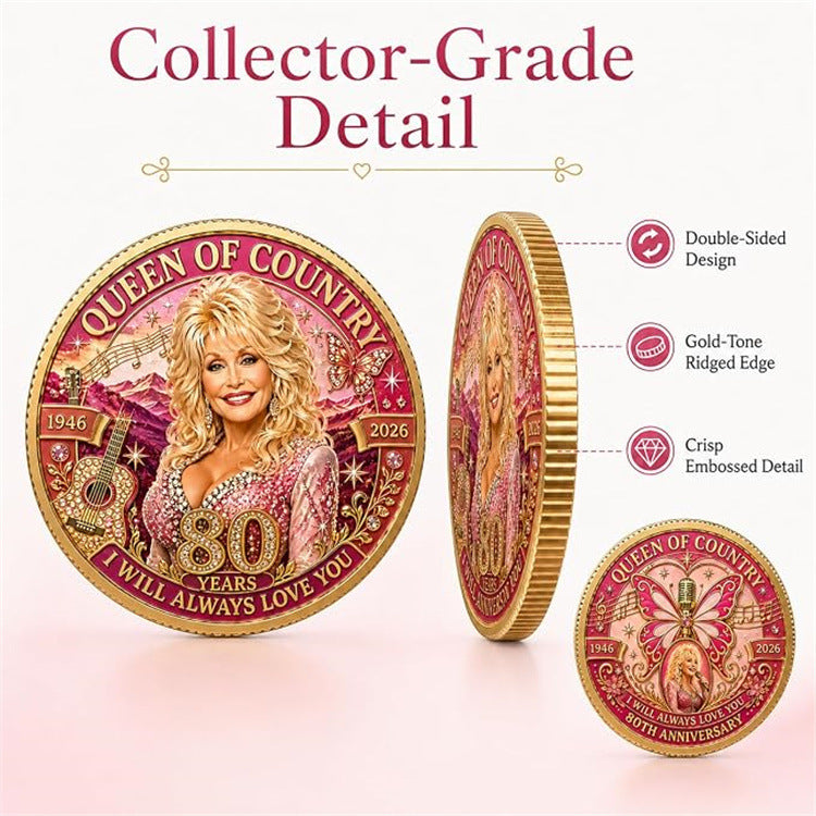 🎵 Dolly Parton Memorial Silver Coin 1946–2026 — Queen of Country Music Commemorative Collector Coin