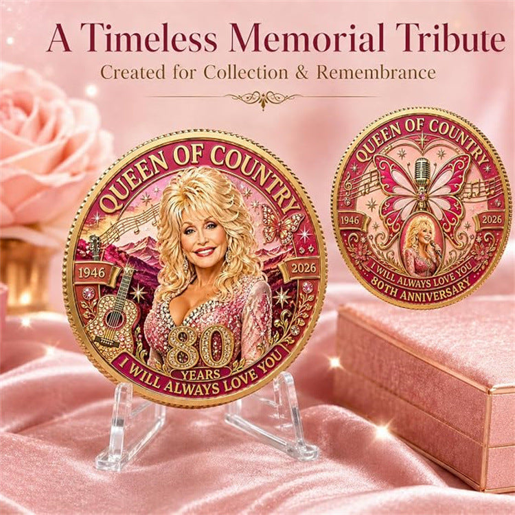 🎵 Dolly Parton Memorial Silver Coin 1946–2026 — Queen of Country Music Commemorative Collector Coin