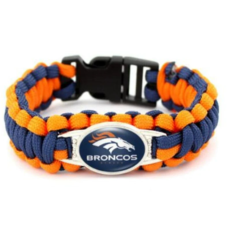 🏈 NFL Team Paracord Bracelet – Adjustable Sports Fan Gift with Team Logo📿🍀