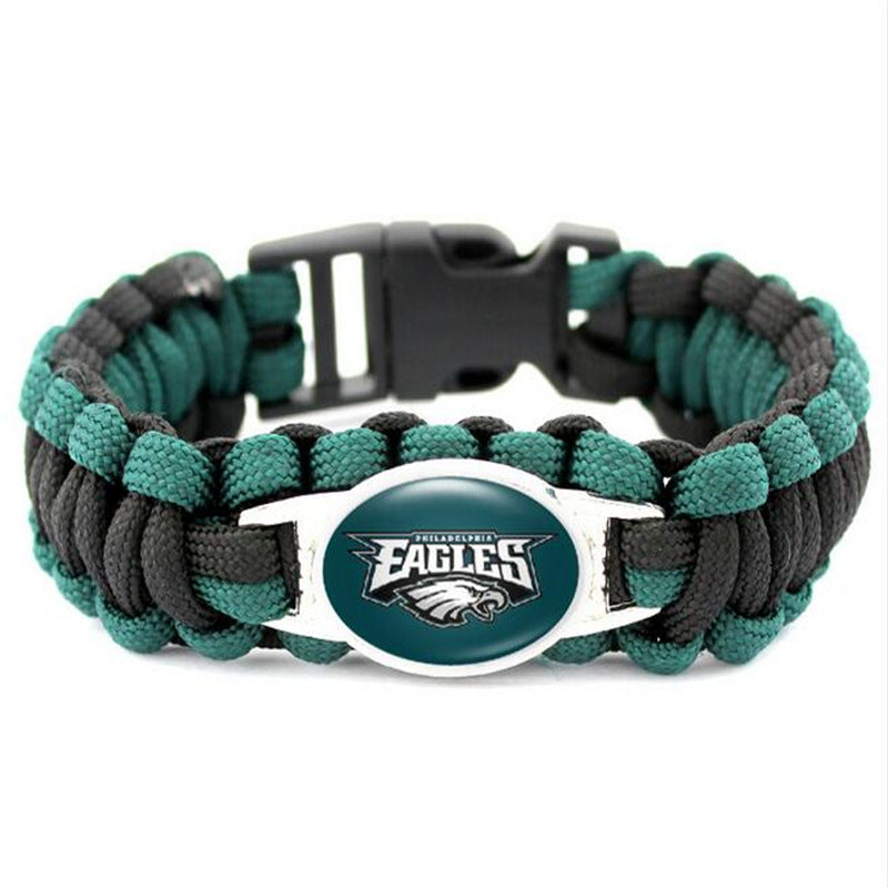 🏈 NFL Team Paracord Bracelet – Adjustable Sports Fan Gift with Team Logo📿🍀