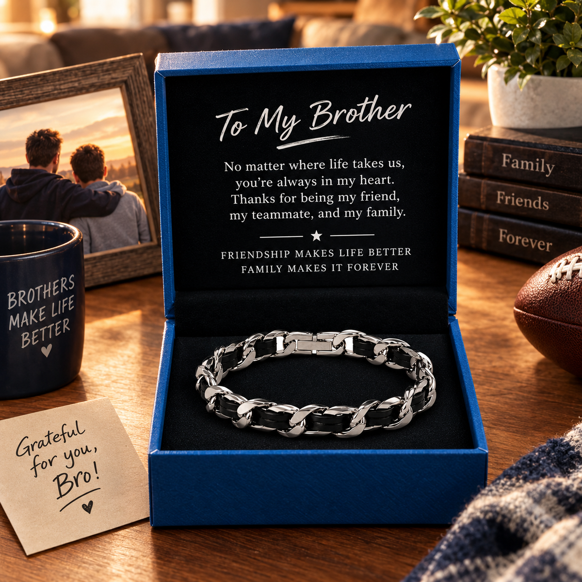 Premium Cuban-Style Titanium Steel & Leather Bracelet — Sophisticated Style for Men📿🍀