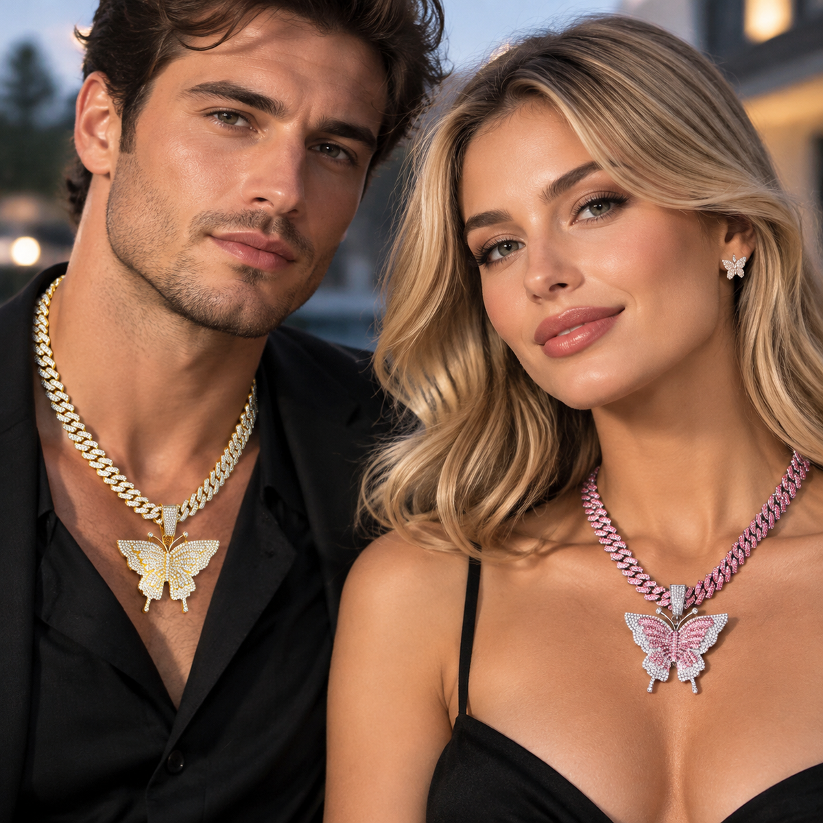 🦋Butterfly Pendant Necklace – Sparkling Crystal Statement Jewelry