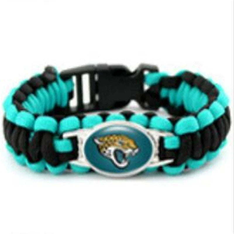 🏈 NFL Team Paracord Bracelet – Adjustable Sports Fan Gift with Team Logo📿🍀